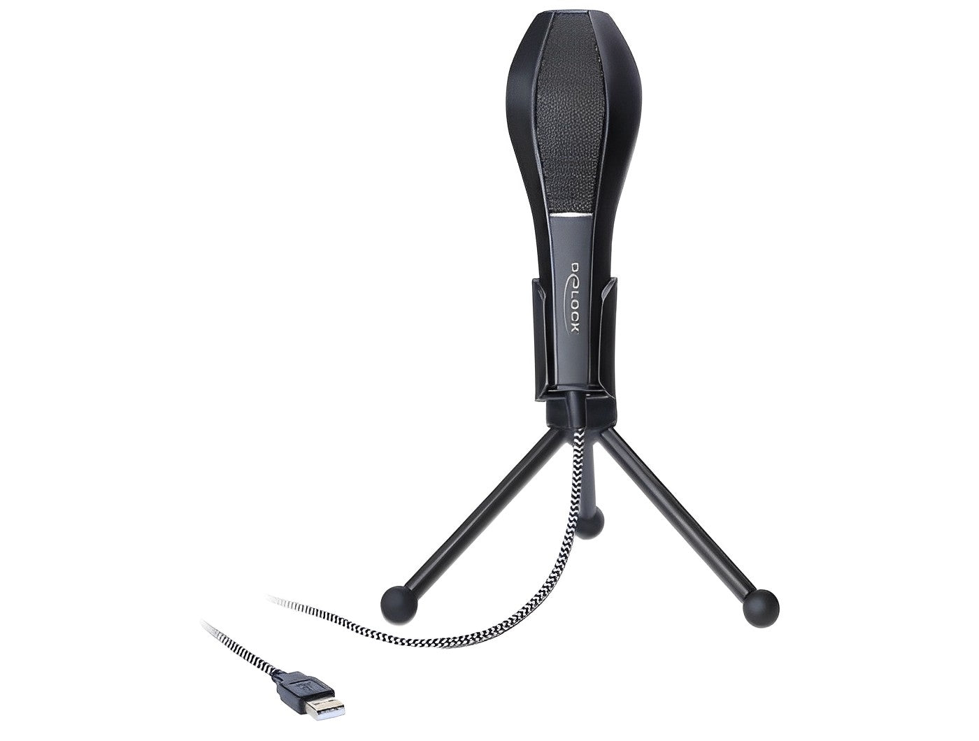 מיקרופון קונדנסר USB לסקייפ וגיימינג + חצובה - delock.israel
