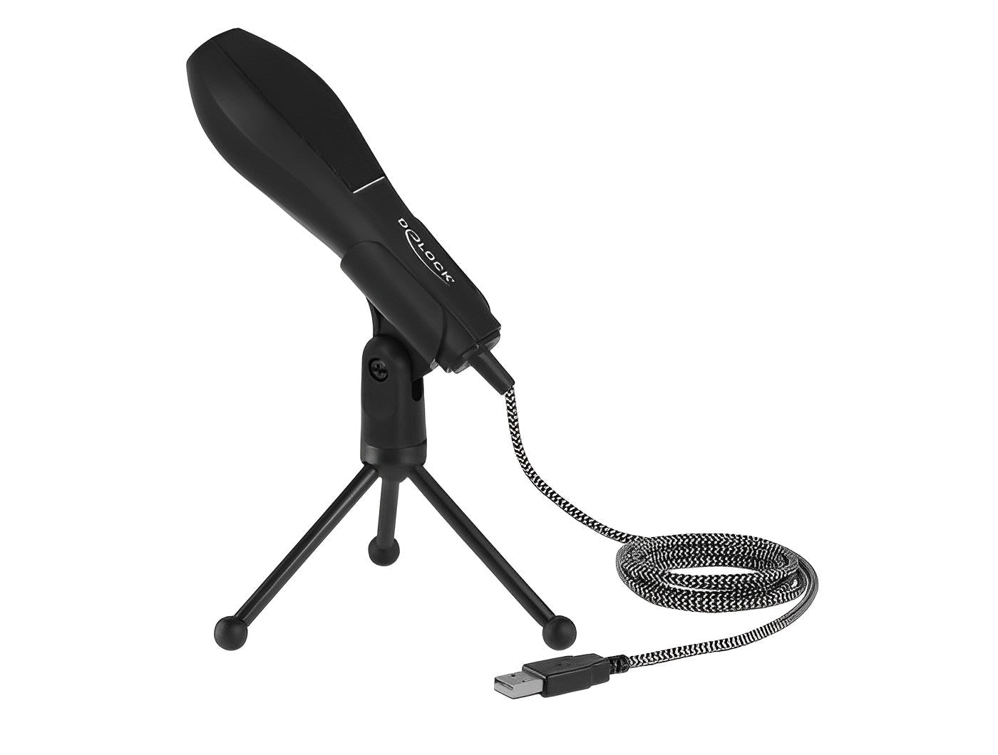 מיקרופון קונדנסר USB לסקייפ וגיימינג + חצובה - delock.israel