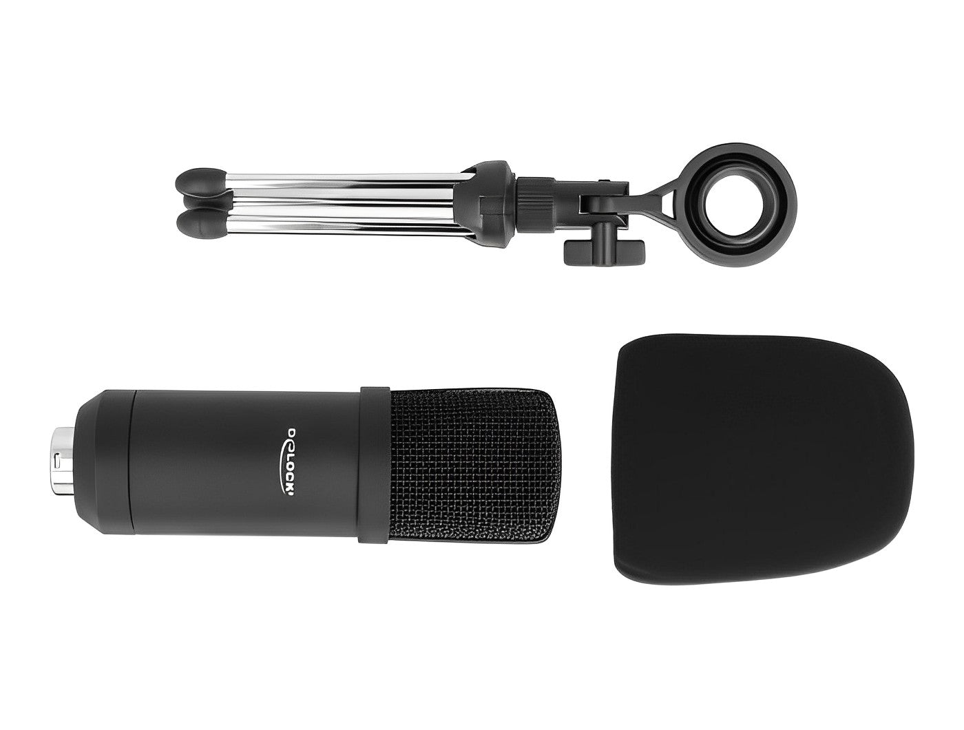 מיקרופון XLR מקצועי להרצאות ופודקאסטים + חצובה - delock.israel