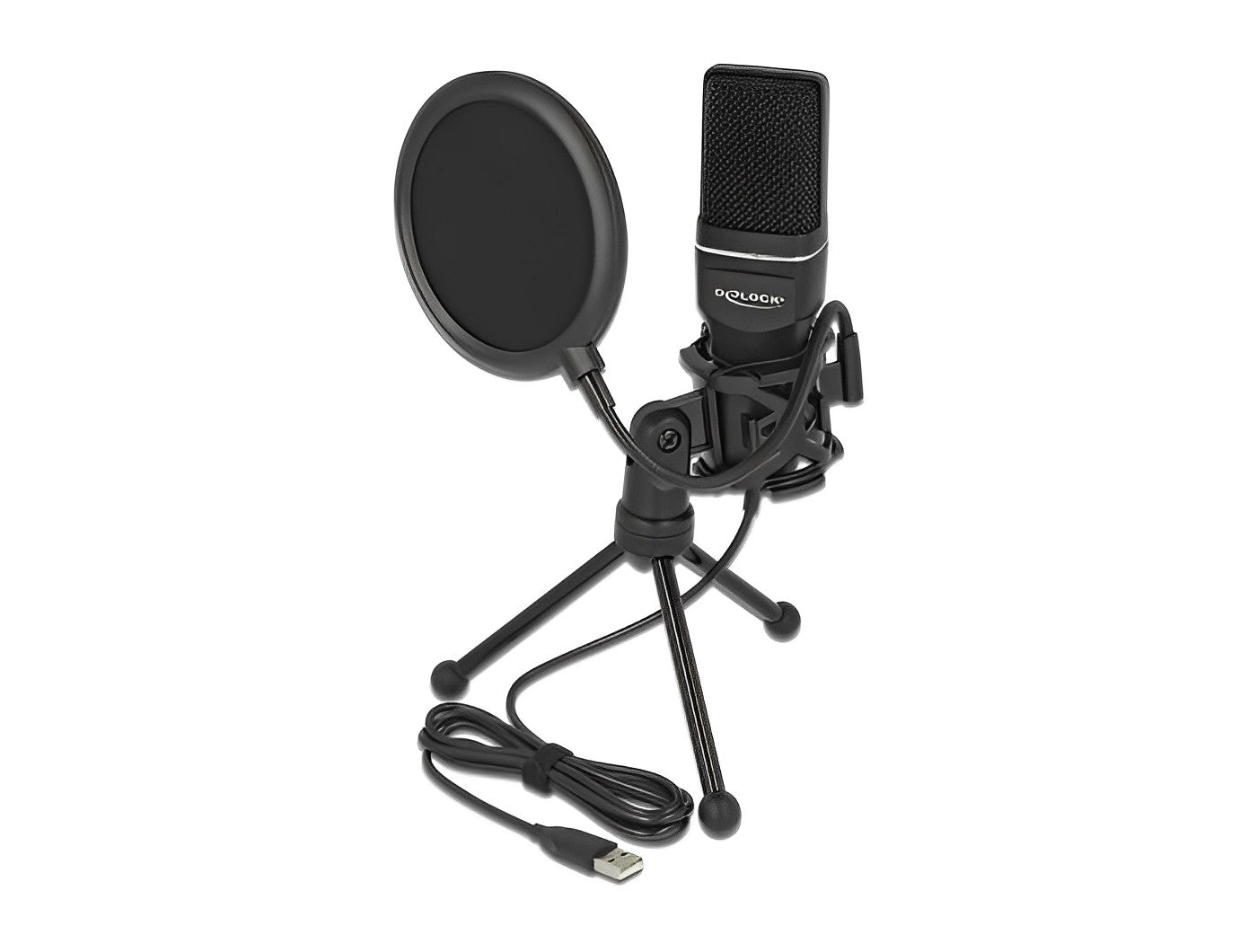 מיקרופון USB אולפני להרצאות גיימינג ושירה - delock.israel