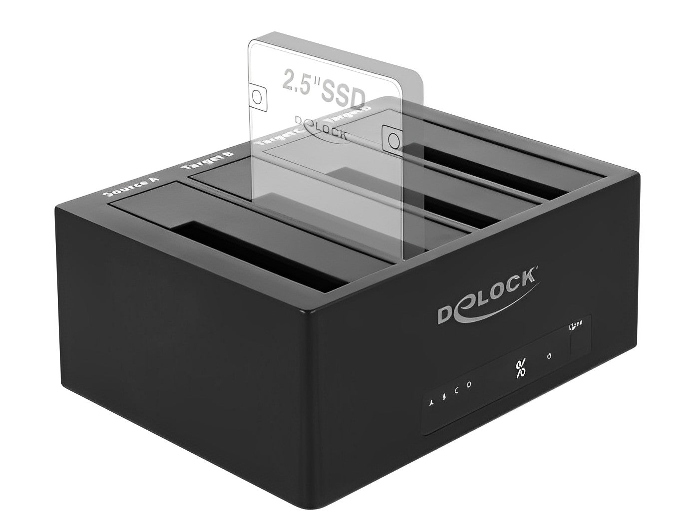 תחנת עגינה eSATA/USB 5Gbps עבור 4 כונני SATA HDD/SSD 2.5″/ 3.5″ עם פונקציית שכפול - delock.israel