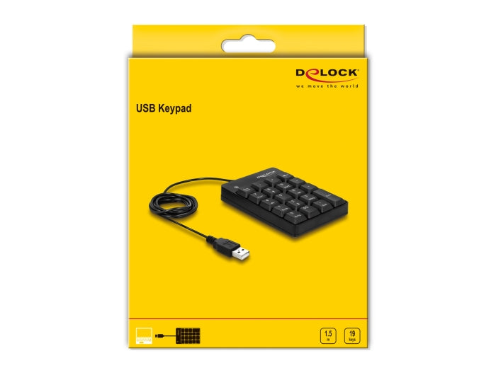 מקלדת נומרית USB לניידים - delock.israel