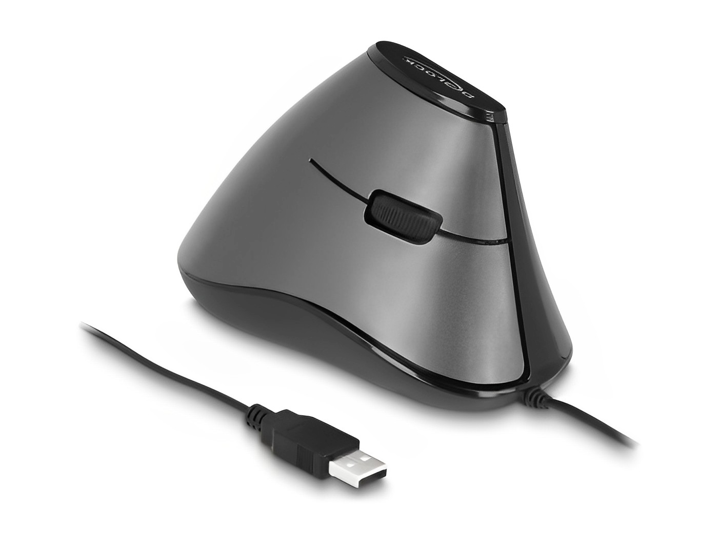 עכבר אנכי ארגונומי USB עם 5 לחצנים - delock.israel