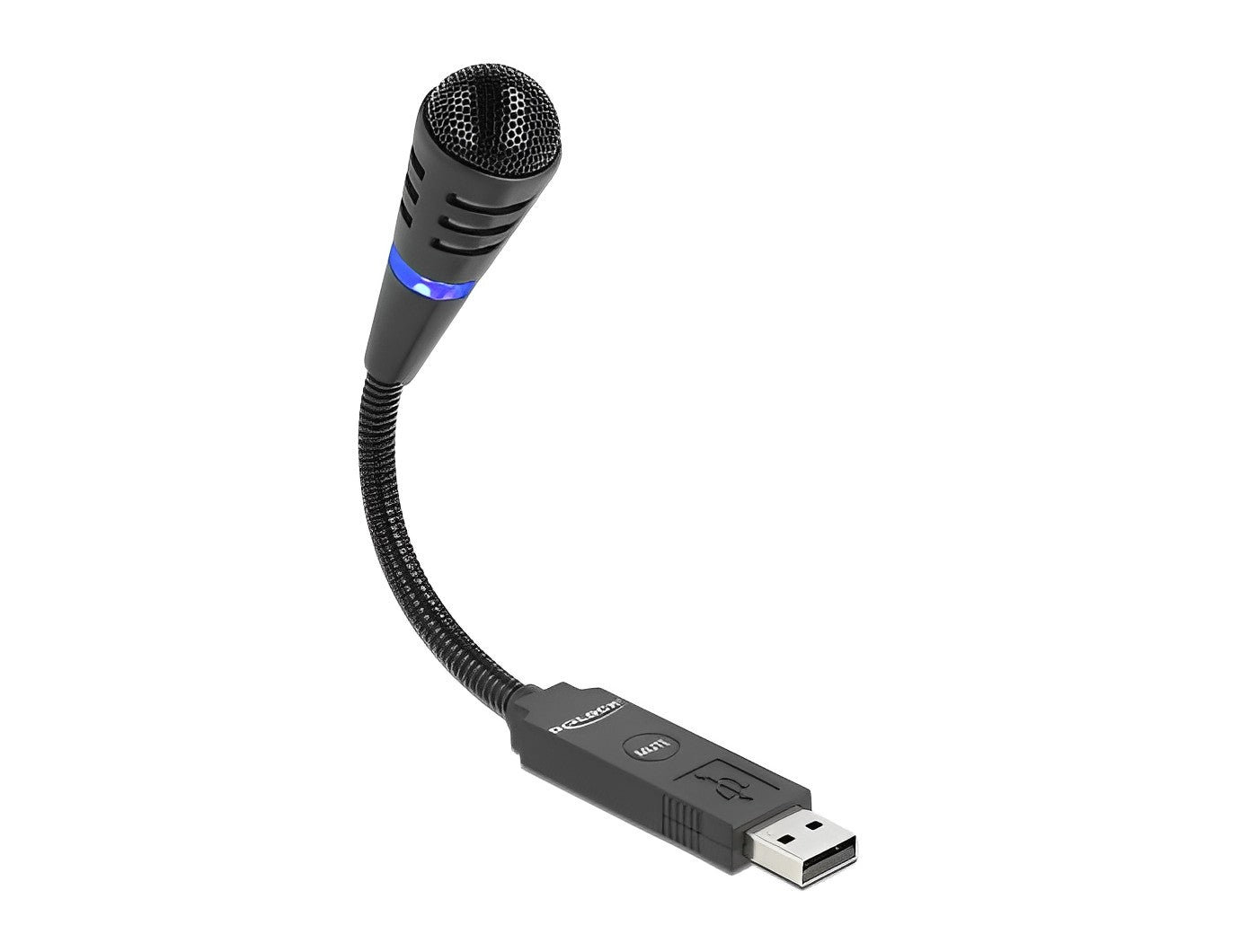 מיקרופון USB גמיש עם לחצן השתקה - delock.israel