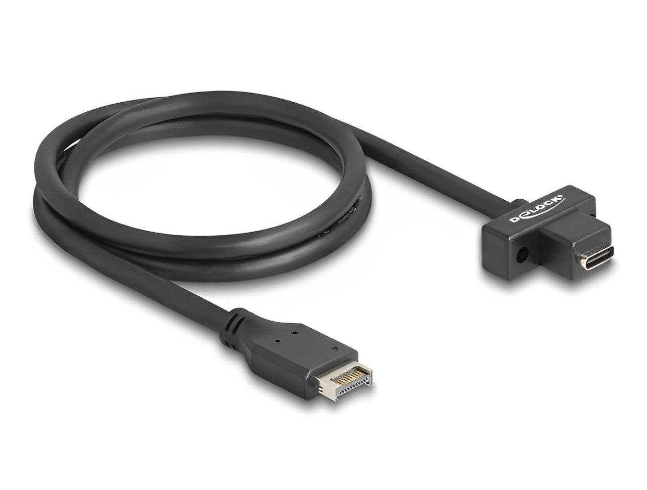 Delock USB 10 Gbps cable Type-E Key A 20 pin male to USB Type-C™ female panel-mount 70 cm - delock.israel
