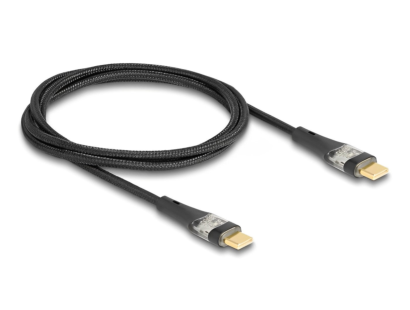 כבל טעינה ונתונים USB-C 2.0 LED ז/ז תומך PD 3.0 100W צ'יפ E-Marker - delock.israel