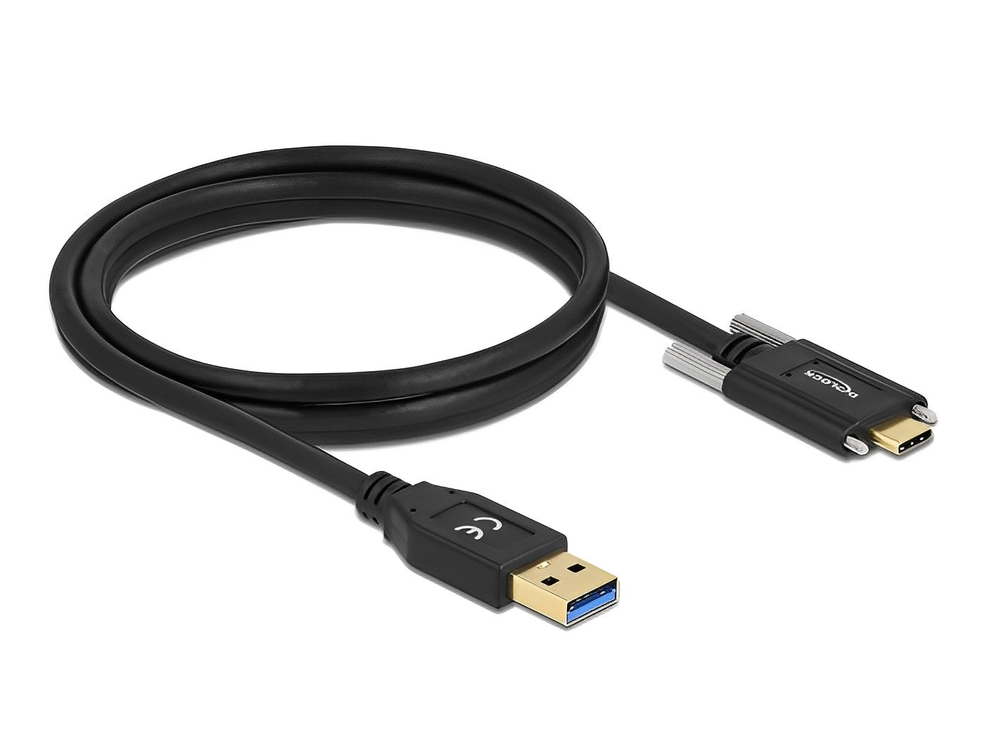 כבל USB 10Gbps מבית DELOCK גרמניה מאפשר לחבר מכשיר עם מחבר USB Type-C למחשב או למחשב נייד עם יציאת USB Type-A