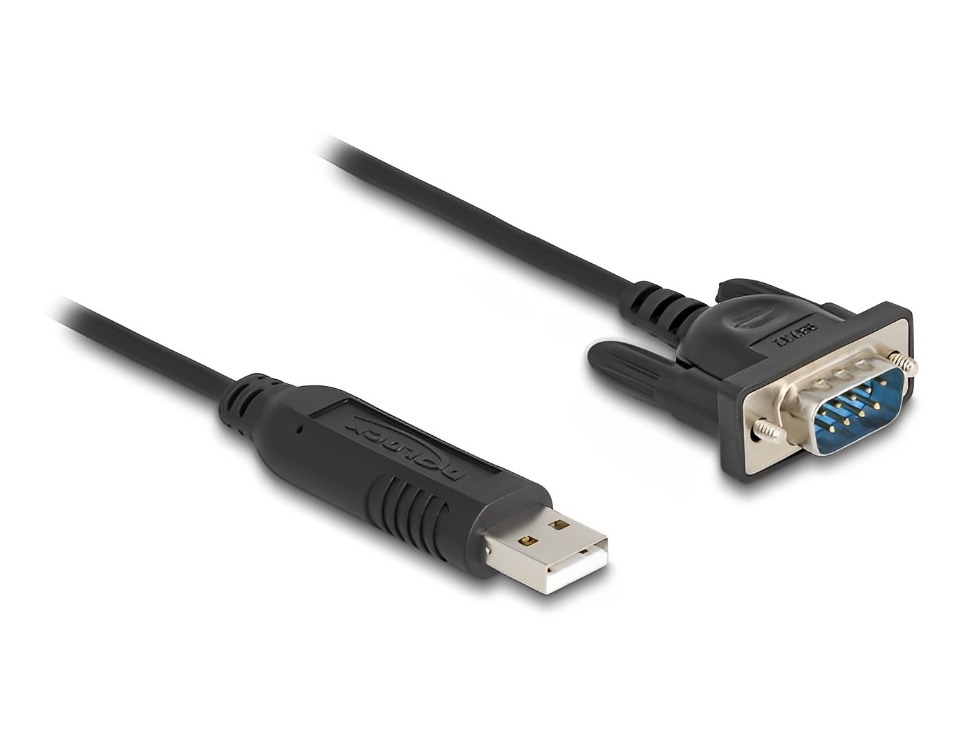 ממיר USB לתקע DB9 Serial RS-232 compact צ'יפ FTDI אורך 50 ס"מ - delock.israel