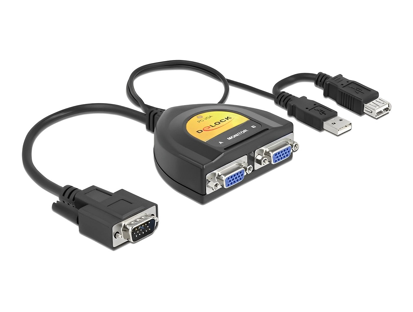 ספליטר VGA 450MHz לחיבור 2 מסכים בו זמנית - delock.israel