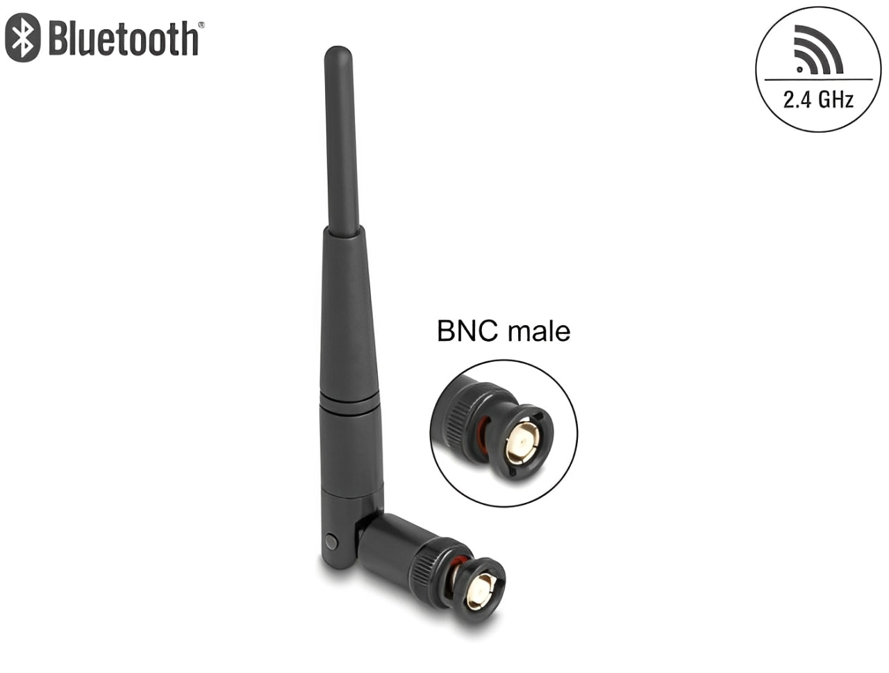 אנטנה איכותית WiFi 2.4 GHz מבית Delock גרמניה מאפשרת שימוש פנימי בתדרי WLAN שונים בתוך מבנים