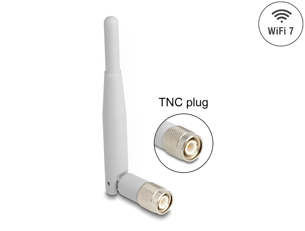 אנטנה איכותית WiFi 7 מבית Delock גרמניה מאפשרת שימוש פנימי בתדרי WLAN שונים בתוך מבנים
