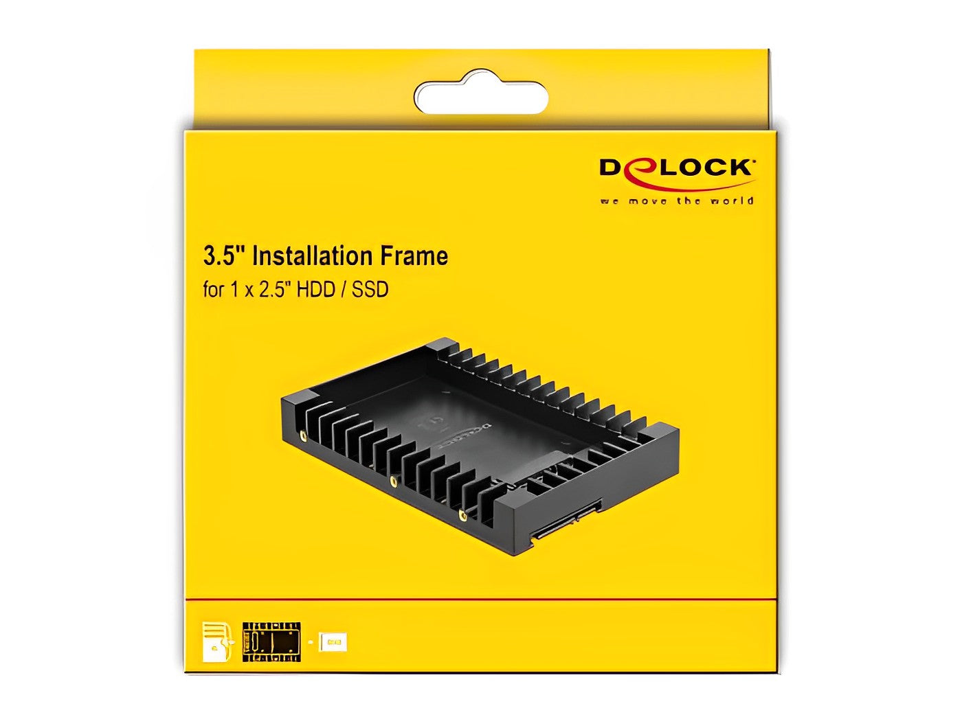 מסגרת 3.5″ להתקנה כונן דיסק 2.5″SATA - delock.israel