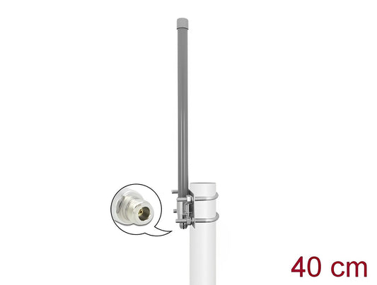 אנטנה כלל כיוונית 433MHz 2 dBi חיצונית מחבר N Jack - delock.israel