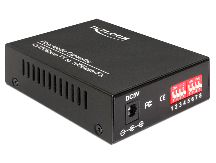 ממיר מדיה אופטי 100Base-FX SC מולטי מוד לחיבור RJ45 - delock.israel