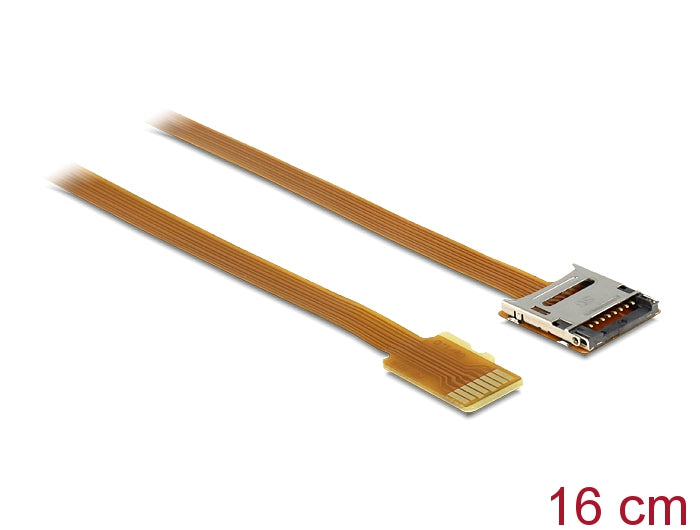 מתאם מאריך Micro SD על כבל FPC שטוח ז/נ אורך 16 ס"מ - delock.israel