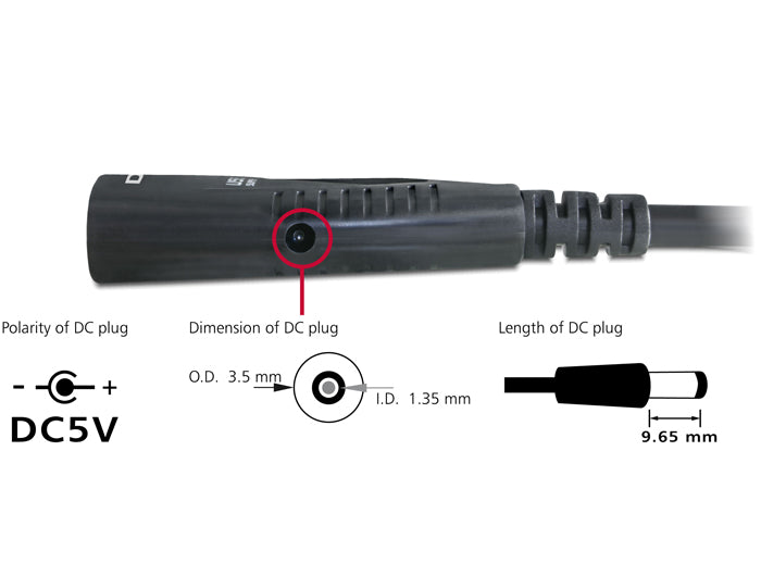 כבל מאריך אקטיבי USB-A 3.0 5Gbps ז/נ אורך 5 מטר - delock.israel