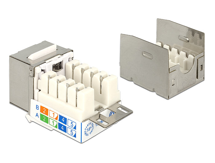 שקע קיסטון מאובטח RJ45 Cat.6 STP - delock.israel