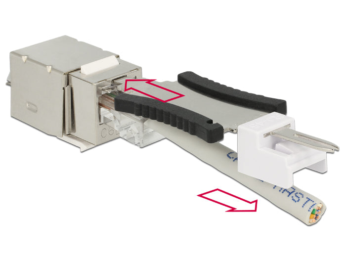 שקע קיסטון מאובטח RJ45 Cat.6 STP - delock.israel