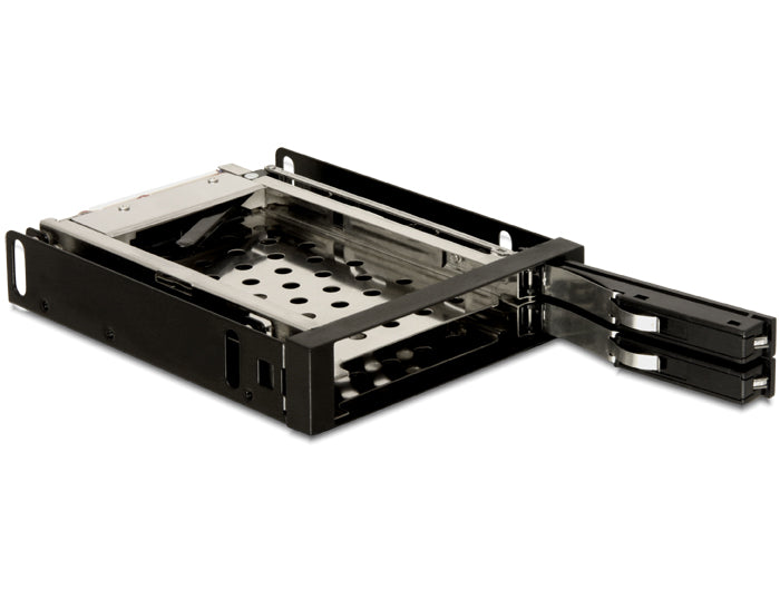מגירה נשלפת 3.5″ עבור 2 כוננים דיסקים 2.5″SATA HDD/SSD דגם 47189 - delock.israel