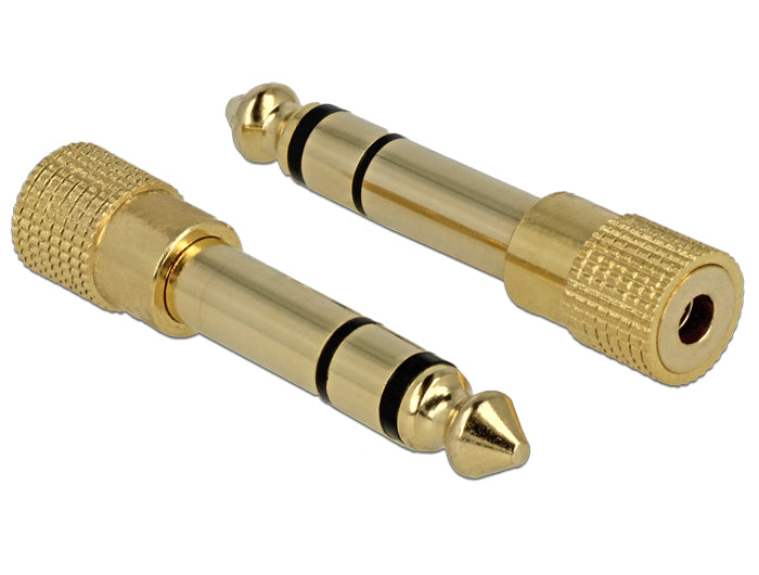 מתאם pl 6.35 בעל 3 מגעים זכר ל- pl 3.5 בעל 3 מגעים נקבה - delock.israel