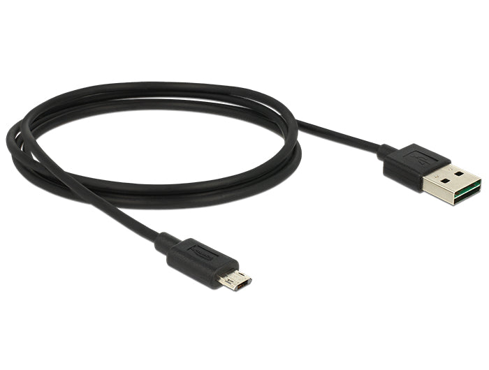 כבל EASY-USB 2.0 תקע Micro-B לתקע USB-A עם מחברים דו כיווניים - delock.israel