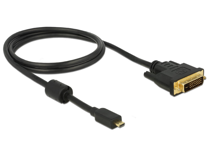 כבל תצוגה תקע מיני HDMI לתקע DVI 24+1 תומך 60 הרץ - delock.israel