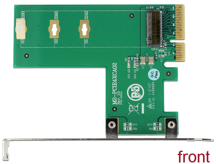 כרטיס PCI-E x4 Cross Format עבור כונן דיסק M.2 NVMe Key M - delock.israel