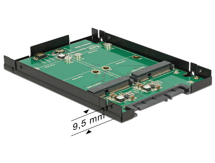 ממיר SATA 2.5″ ל- 2 * דיסקים mSATA תומך RAID - delock.israel
