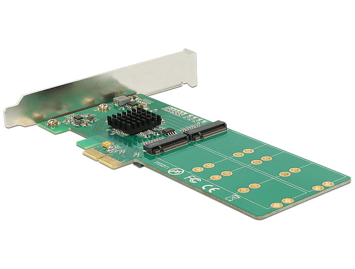 כרטיס PCI-E עבור 4 כונני דיסקים M.2 SATA Key B - delock.israel