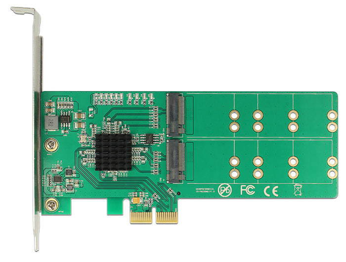כרטיס PCI-E עבור 4 כונני דיסקים M.2 SATA Key B - delock.israel