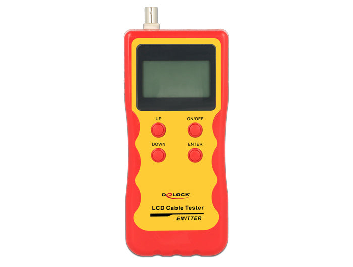 טסטר מקצועי LCD לבדיקת כבלים רשת USB / BNC / RJ12 / RJ45 - delock.israel