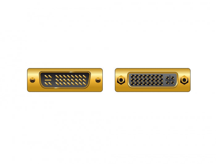 מתאם DVI 24+5 ז/נ בזווית 90° - delock.israel