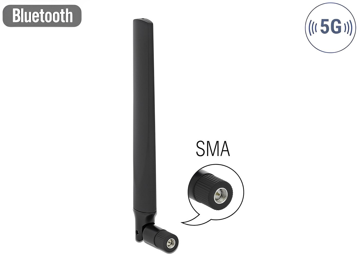 אנטנה כלל כיוונית 5G LTE -3.3 - 1.3 dBi פנימית מחבר SMA plug - delock.israel
