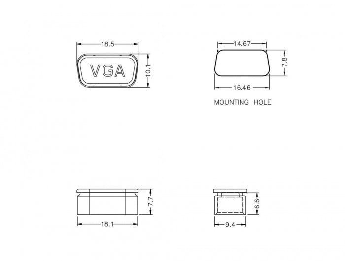 כיסוי נגד אבק ללא אחיזה לשקע VGA או D-Sub 9 - delock.israel