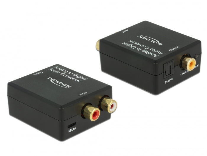 ממיר אנלוגי RCA ל- אופטי TOSLINK / HD - delock.israel