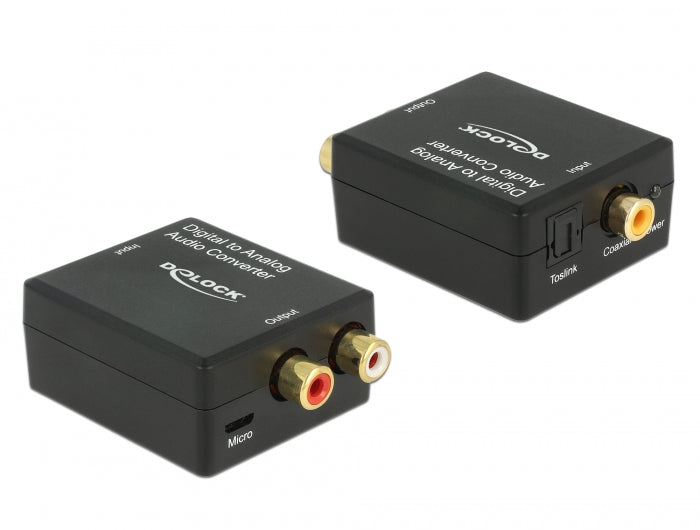 ממיר אופטי TOSLINK ל- אנלוגי RCA / HD - delock.israel