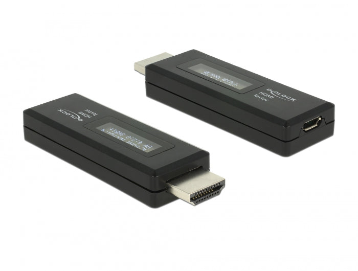 טסטר HDMI 4K עם תצוגת OLED בודק מידה EDID - delock.israel