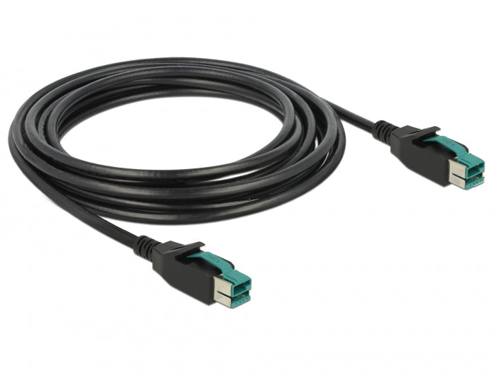 כבל PoweredUSB 12V ז/ז עבור מדפסות קופה ומסופים - delock.israel