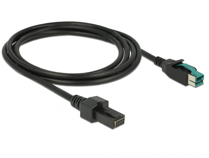 כבל USB עבור מדפסות קופה ומסופים תקע PoweredUSB 12V לתקע 2x4 פין - delock.israel