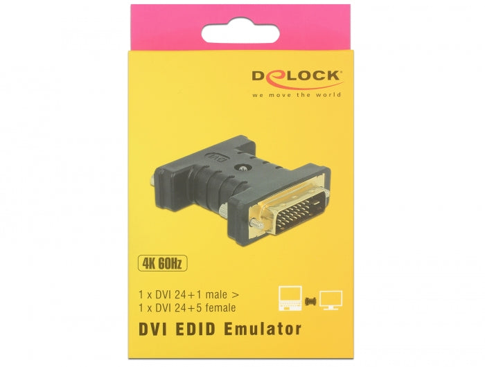 אמולטור EDID DVI 4K ז/נ - delock.israel