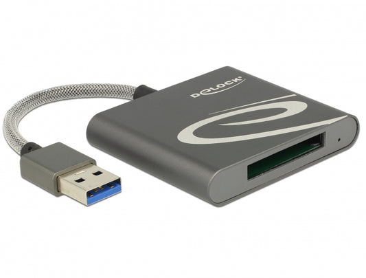 קורא כרטיסים USB 3.0 גוף אלומיניום לכרטיסי זיכרון XQD 2.0 - delock.israel
