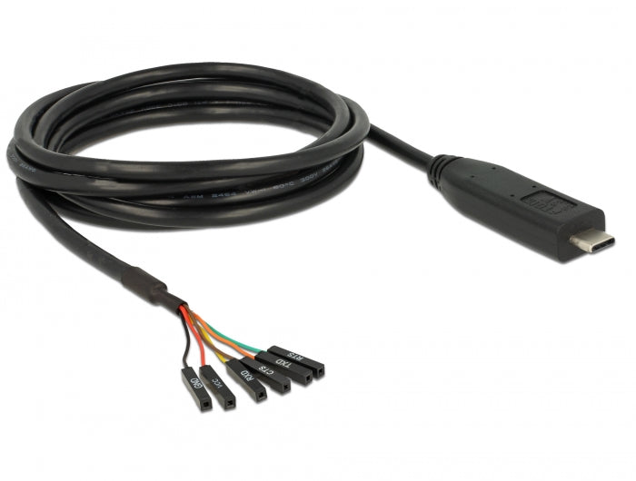 ממיר USB-C זכר ל- LVTTL 3.3 V מחבר 6 פינים נפרדים צ'יפ FTDI - delock.israel