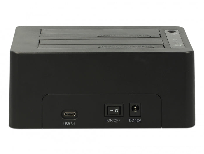 תחנת עגינה USB-C 3.1 Gen 2 עבור 2 כונני SATA HDD/SSD 2.5″/ 3.5″ עם פונקציית שכפול - delock.israel