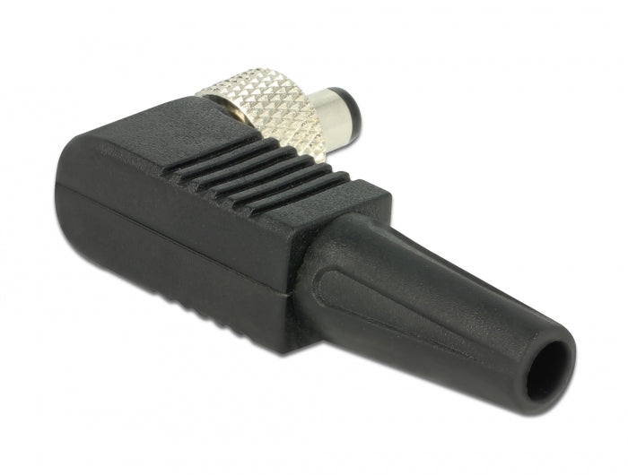 מחבר זוויתי DC 5.5 x 2.5 x 9.5 זכר בהלחמה - delock.israel