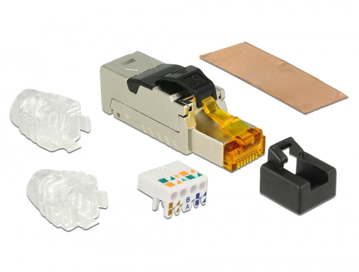 תקע רשת מסוכך GHMT Certified RJ45 Cat.8.1 ללא כלי עבודה - delock.israel