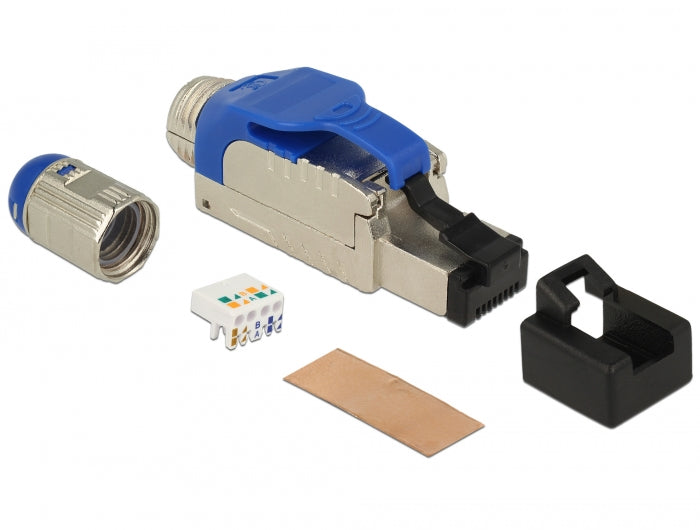 תקע רשת מסוכך GHMT Certified RJ45 Cat.8.1 ללא כלי עבודה - delock.israel