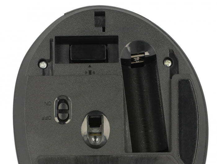 עכבר אנכי ארגונומי אלחוטי USB-A 2.4 GHz עם 6 לחצנים צבע שחור - delock.israel