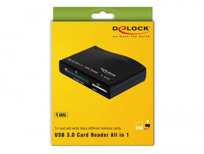 קורא כרטיסים USB 3.0 אוניברסלי - delock.israel