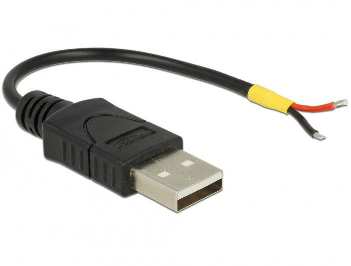 כבל USB-A 2.0 זכר עם 2 גידים פתוחים - delock.israel