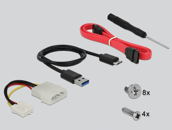מגירה נשלפת 3.5″ /5.25″ לדיסק 2.5″ SATA HDD / SSD - delock.israel